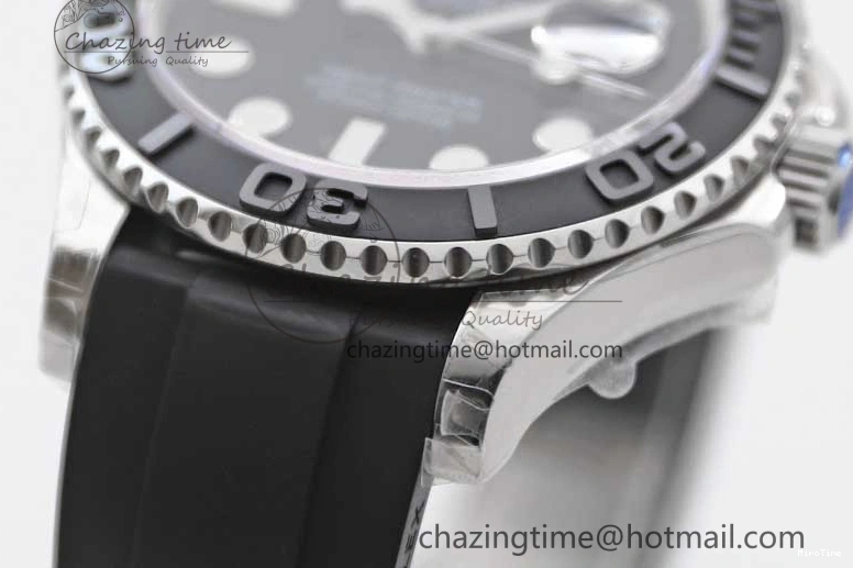 MiroTime 0328 Yacht-Master 42mm 226659 TWA 1:1 Best Edition 3D Black Ceramic Bezel on Oysterflex Strap VR Stretchable 2085